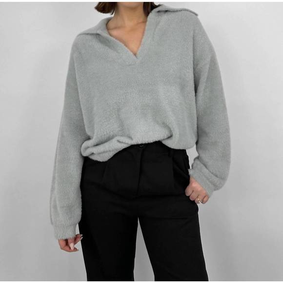 Nioa Cheerful Contrast Patchwork Knitted Pullover Sweater